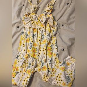 Toddler girls spaghetti strap jumpsuit
